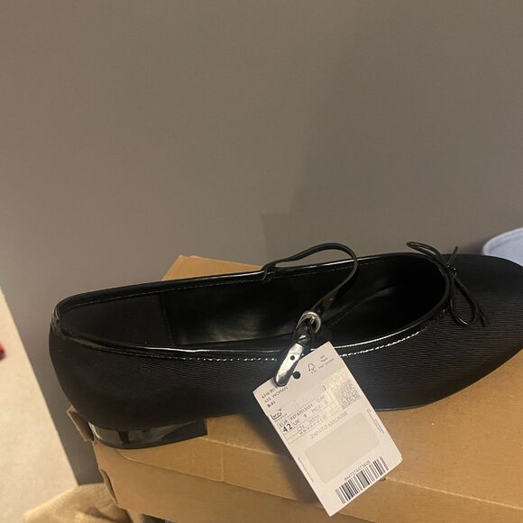 MANGO | Mary Jane Ballerina Flats with  bow detail Size 10 USA - Picture 4 of 4